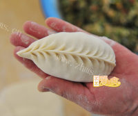 家常槐树花烫面包子做法图解10)