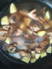 营养丰富的鸡肉炖土豆做法图解4)