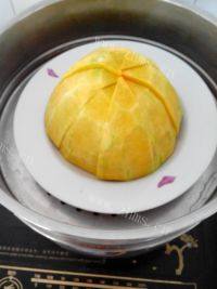 美味的冰糖蒸南瓜做法图解4)