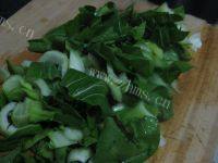 家常油菜炒虾做法图解2)