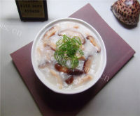 好吃的香菇鸡肉粥做法图解8)