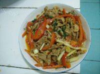 家常菜甜椒肉丝