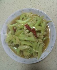 简单版炒菜花做法图解4)