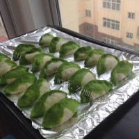 美味的翡翠白菜水饺做法图解11)