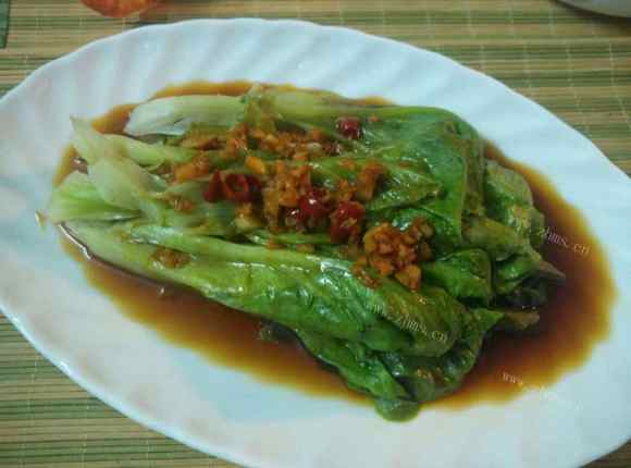 色泽鲜亮的蚝油生菜
