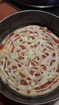 美味牛肉葱香比萨做法图解6)