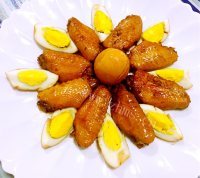 私房美食红烧鸡翅炖蛋做法图解17)