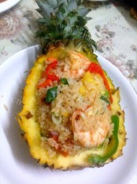美味的菠萝炒饭做法图解15)