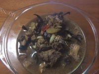 鲜美可口的小鸡炖蘑菇做法图解8)