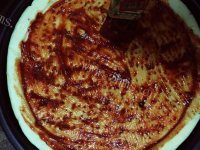 可口的虾仁火腿杂蔬披萨做法图解4)