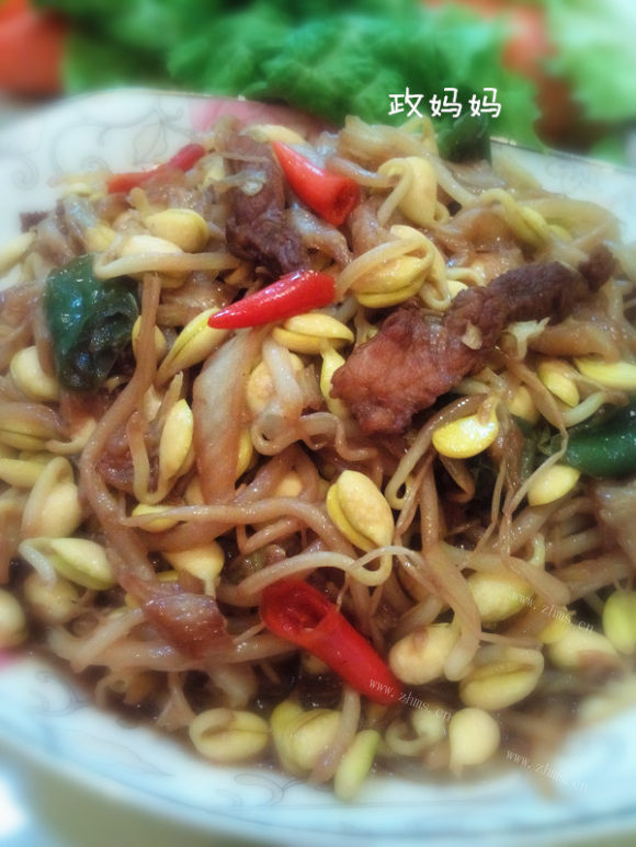 好吃的炒黄豆芽