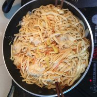 美味胡萝卜云吞捞面做法图解13)