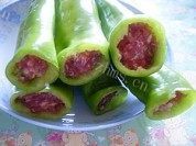 家常菜青椒塞肉做法图解4)