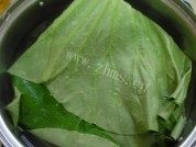荷叶糯米蒸排骨做法图解6)