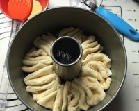 香甜蔓越莓杏仁手撕面包做法图解7)