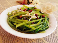 家常菜白灼茼蒿