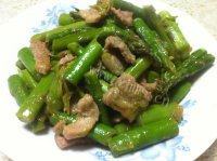 家常菜芦笋炒肉