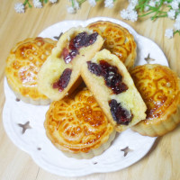 自制广式豆沙月饼