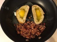 美味的法棍煎蛋做法图解3)