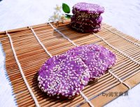 自制紫薯芝麻饼