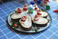 香甜的圣诞树桩蛋糕卷的做法图解二十