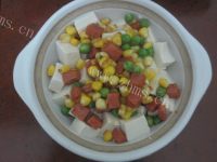 香脆的什锦火腿蒸豆腐做法图解11)