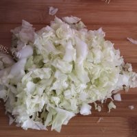 美味的猪肉白菜蒸饺做法图解3)