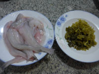 美味雪菜虾潺汤做法图解1)