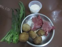 香浓的香菇肉末蔬菜粥做法图解1)