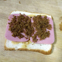 美味的肉松火腿三明治的做法图解四
