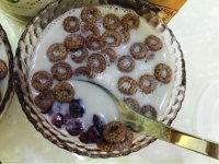 清甜美味蔓越莓紫米圈红豆豆浆做法图解4)