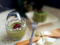 自制抹茶奶冻