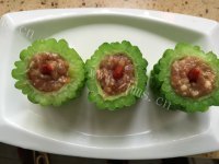 家常菜苦瓜酿做法图解5)