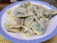 自己做的沙葱猪肉饺子做法图解5)