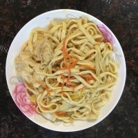 美味胡萝卜云吞捞面做法图解15)