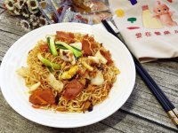 美味的海鲜炒面做法图解14)
