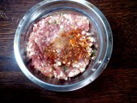 家常菜口蘑酿肉做法图解4)