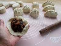 荤素搭配的胡萝卜卤肉包子 做法图解13)