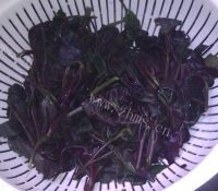 美味的清炒紫背菜做法图解4)