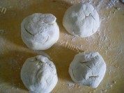 自己做的烙发面饼做法图解2)