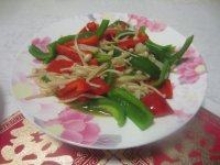 家常菜双椒金针菇