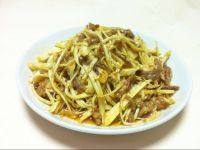 家常菜高笋炒肉丝