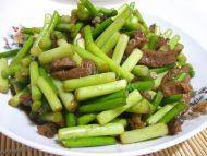 清香蒜苗肉丝做法图解9)