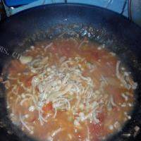 番茄烩金针菇肉丝的做法图解十