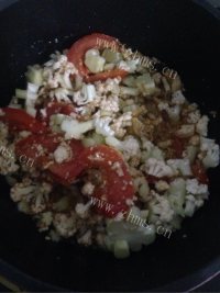 简单版西红柿菠菜炒饭做法图解6)
