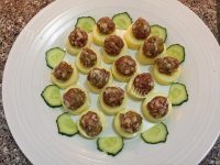 热腾腾的玉子豆腐蒸肉丸做法图解4)