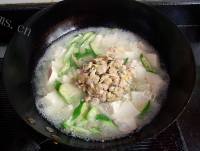 爽口秋葵蛤蜊豆腐汤的做法图解八
