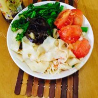 美味的番茄青菜面