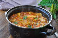 家常菜辣白菜豆腐汤