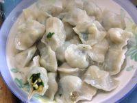 自己做的韭菜鸡蛋饺子